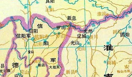 通过地图,了解河南省信阳市从古到今的历史变迁