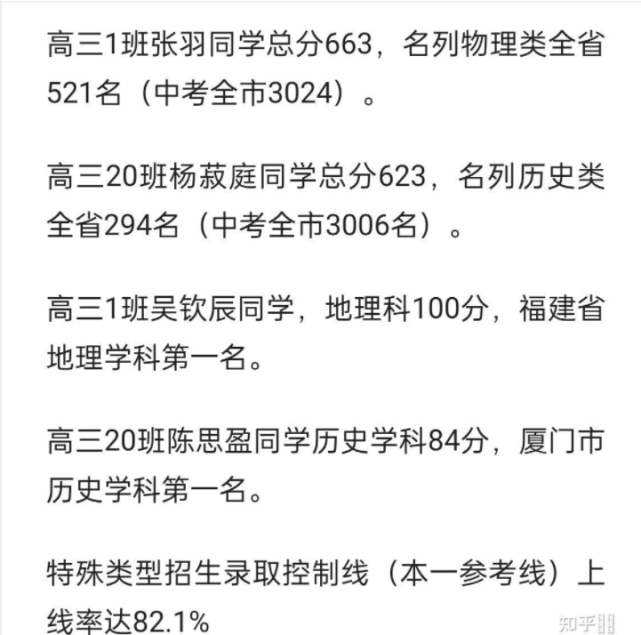 火遍全网的厦门六中不仅艺术成绩斐然,高考成果也不容小觑