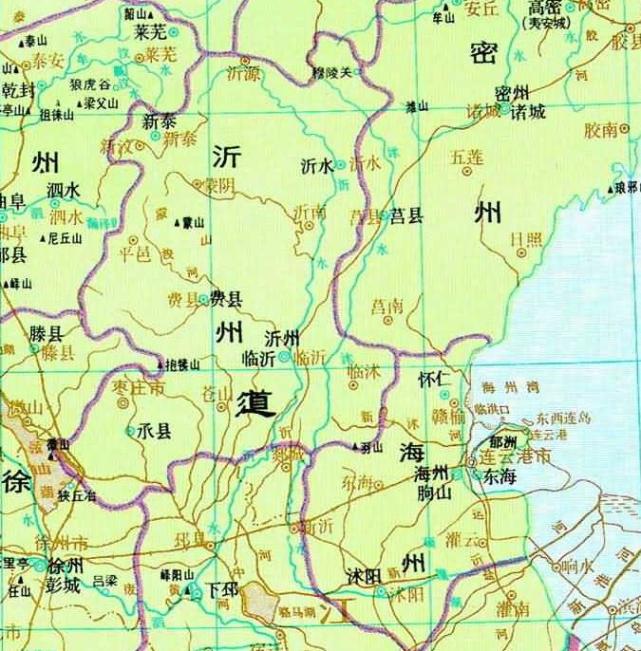 通过地图,了解山东省临沂市从古到今的历史变迁