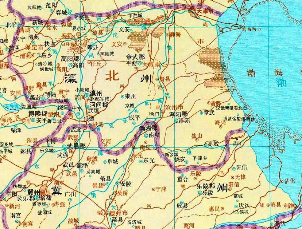 通过地图了解河北省沧州市从古到今的历史变迁