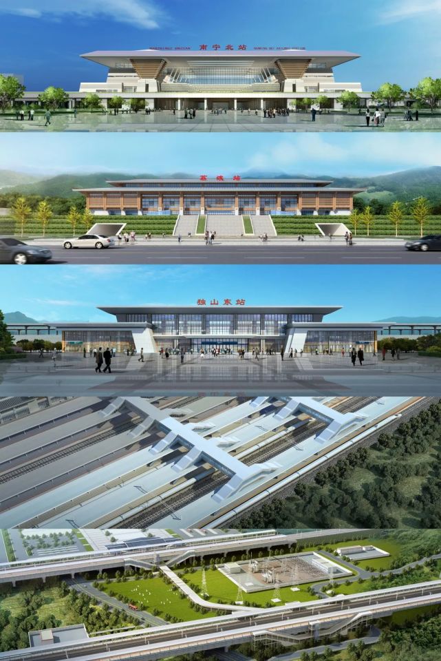 共5座站房都匀东站改造,贵定县站改造贵州段新建荔波站,独山东站,中铁