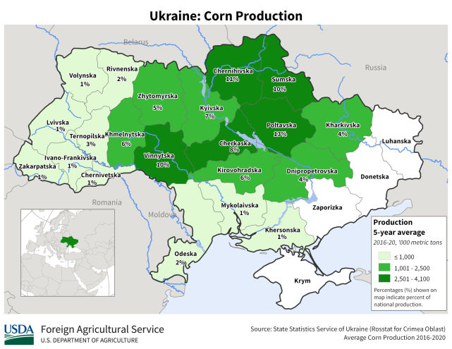 乌克兰的玉米一亩能产多少?与中国相比差距有多大?