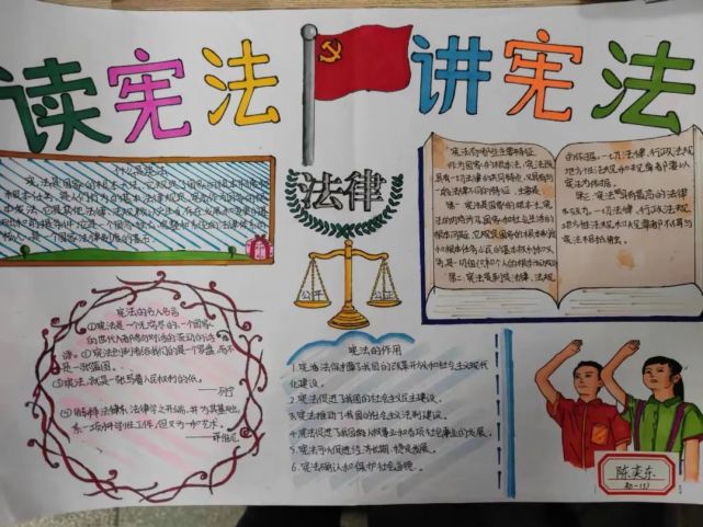 展示—世贸实验学校道德与法治组开展"学宪法,懂宪法"手抄报活动