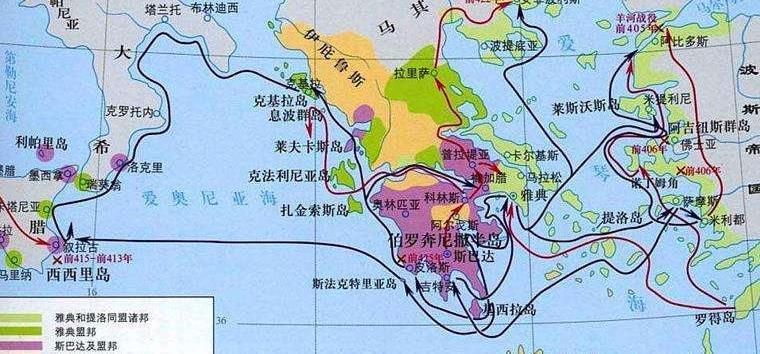 雅典终于攻破了长久围困的波提狄亚,次年,提洛同盟的米提列涅背叛雅典