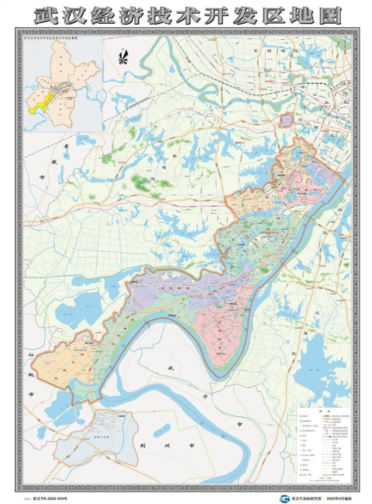 话题武汉经开区地图发布合并汉南再并蔡甸大车谷pk大光谷