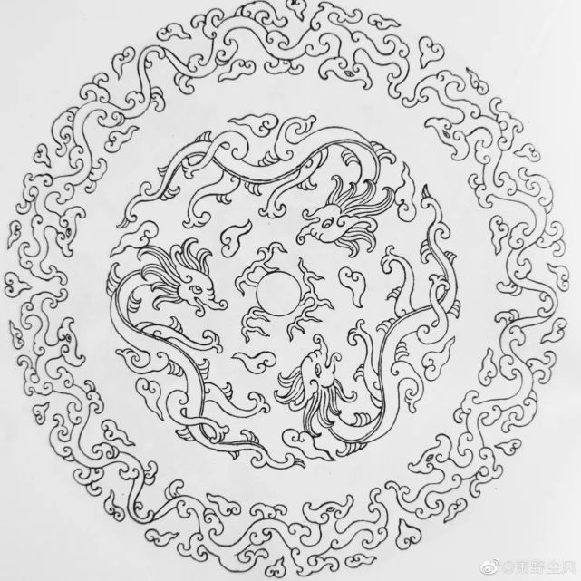 白描|盘龙纹