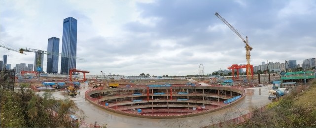 深铁集团高质量打造“站城一体”的新一代枢纽城市综合体——前海综合交通枢纽首批地下空间封顶_腾讯新闻
