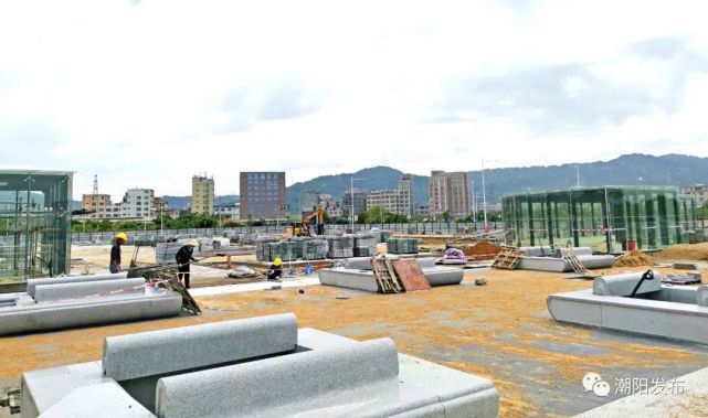 谷饶高铁站前广场建设扫尾抢先看