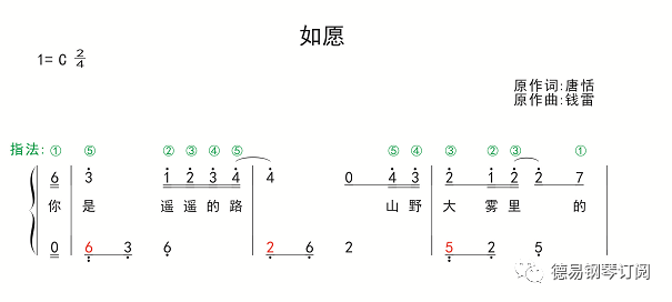 如愿钢琴版音乐分享