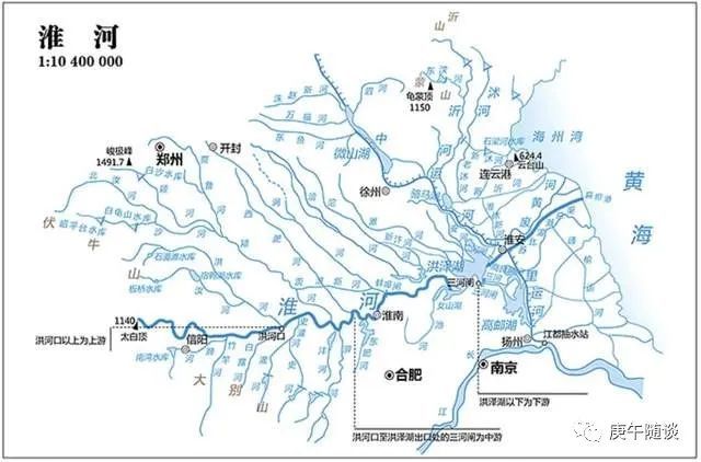 合肥以南,主要为长江水系,如南淝河,丰乐河,派河,以及五大淡水湖之一