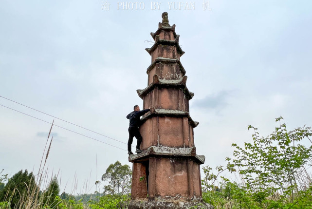 重庆潼南郊游时发现一座七层古塔,建成年代与修建原因成谜