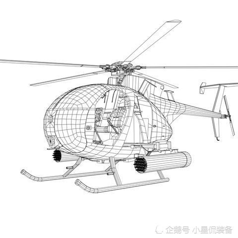 武直图鉴mh-6小鸟武装直升机