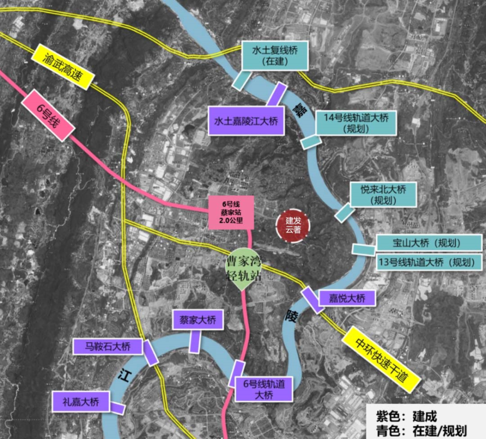 与中央公园600万方规划商业的直线距离仅约6公里.
