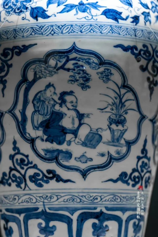价值10 个亿|元青花四爱图梅瓶,2006年湖北钟祥郢靖王墓出土