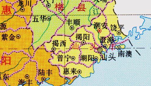 一,潮州市升格为地级市,将潮安县和原汕头市的饶平县划归潮州市管辖