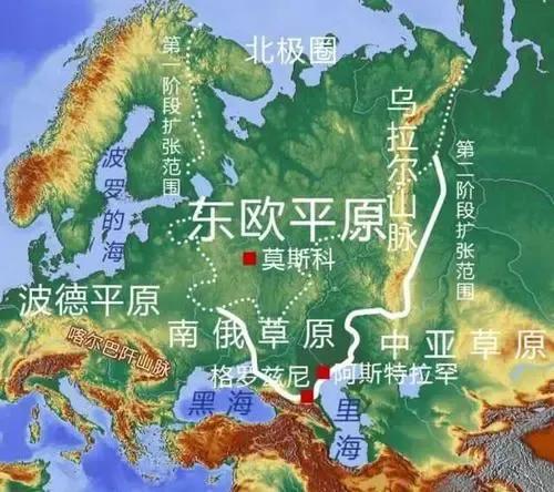 东欧平原位于欧洲东部,东欧平原面积为400万平方千米,是世界上第二大