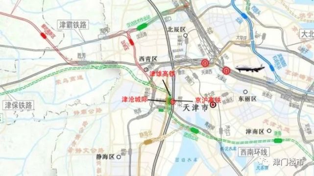 地铁三号线非常优势的地铁线路,路线途径天津南站,天津站,天津北站两