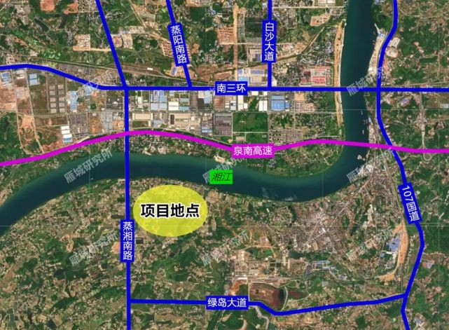 滨江路西起蒸湘南路,东至次干路二,城市次干路,规划红线宽32m,道路长