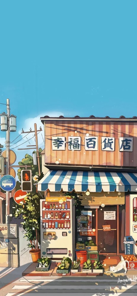 日本动漫街道风景图片