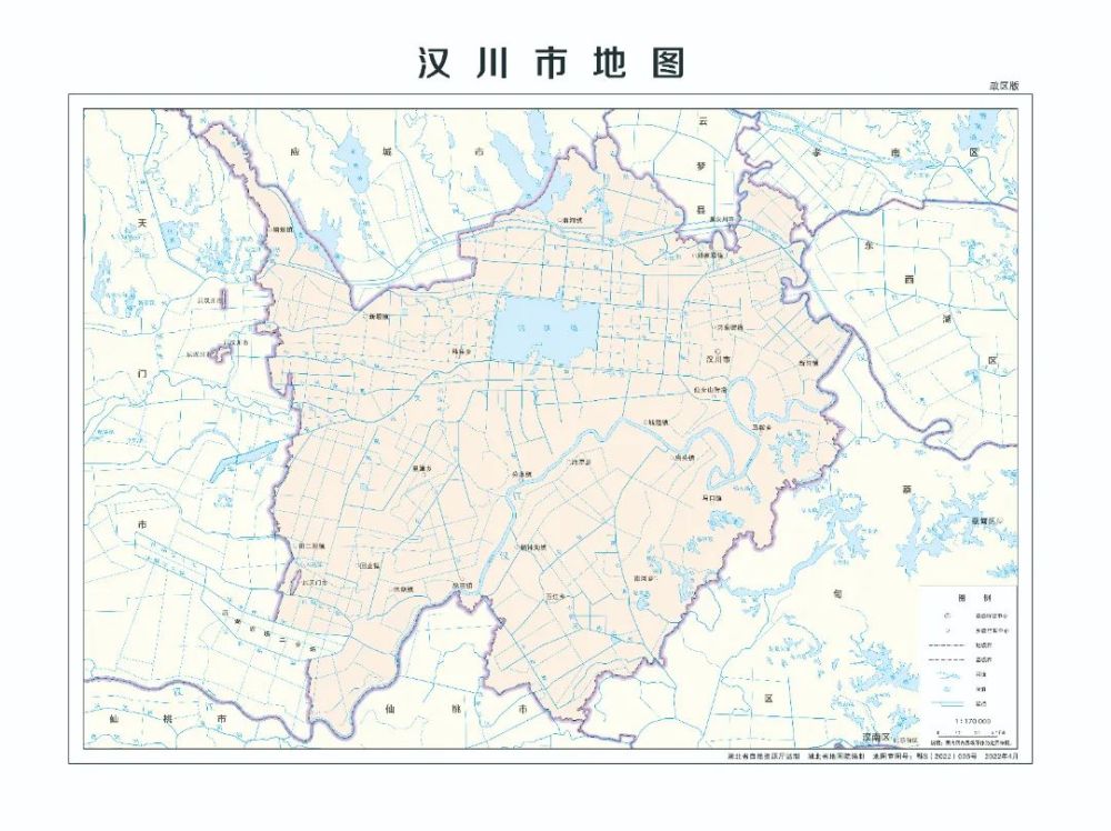 2022版汉川市标准地图正式发布快来看看吧