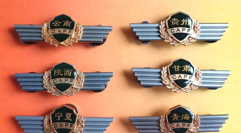 "湖北"湖南"江西"江苏"广东"广西"胸标 毛启国摄二,武警警种部队