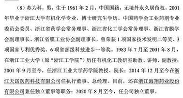 图二:招股书关于独董苏为科简历情况截图与黄法同时当选公司另外一名