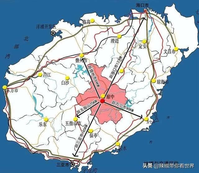 琼中黎族苗族自治县位于海南岛中部,五指山北麓,东连琼海市,万宁市,西