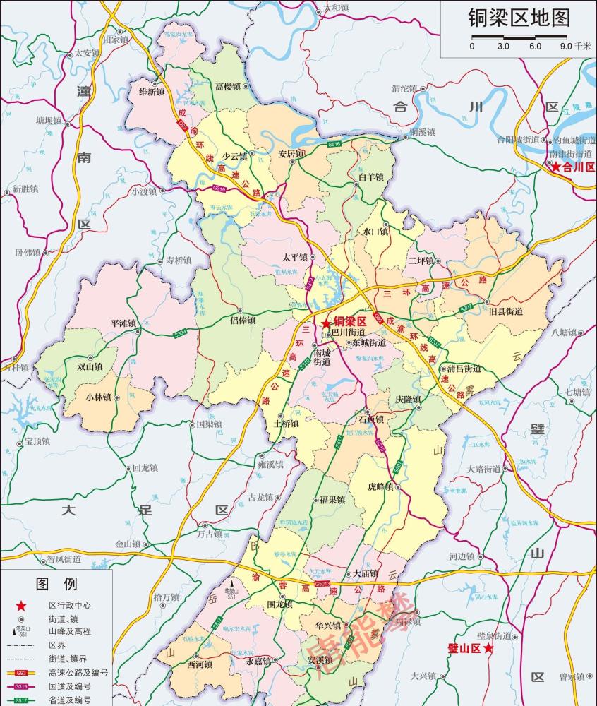 重庆铜梁23镇潼南20镇的变迁人口土地工业年度统计