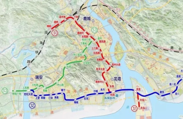 温州市域铁路第六条是温州市域铁路s3线一期工程:项目北起温州站,经