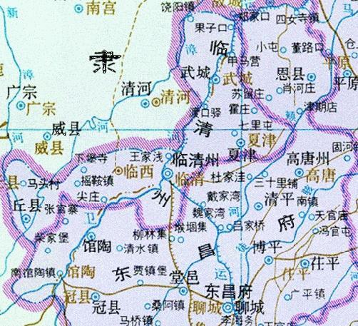 山东一个县级市1964年分成了两个县分出来的县在河北省