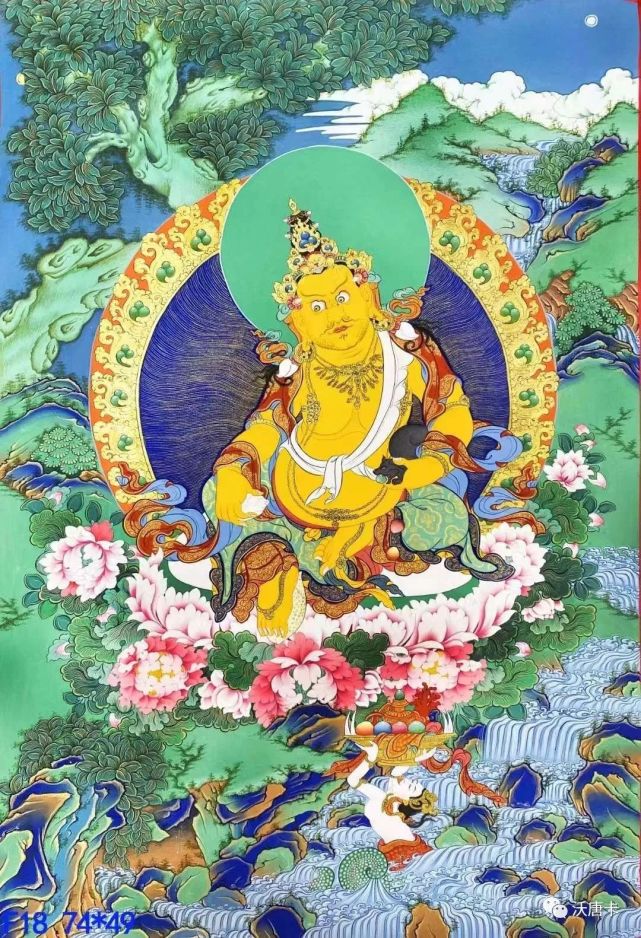 黄财神是藏传佛教各大教派普遍供养的五姓财神之一,因其身相黄色,故称