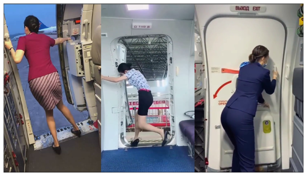 飞机舱门那么笨重为什么非要空姐手动开关看着都费劲