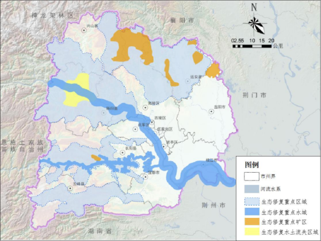 包括三峡库区及周边,大巴—荆山矿山带沮漳河流域,武陵山区石漠化脆弱