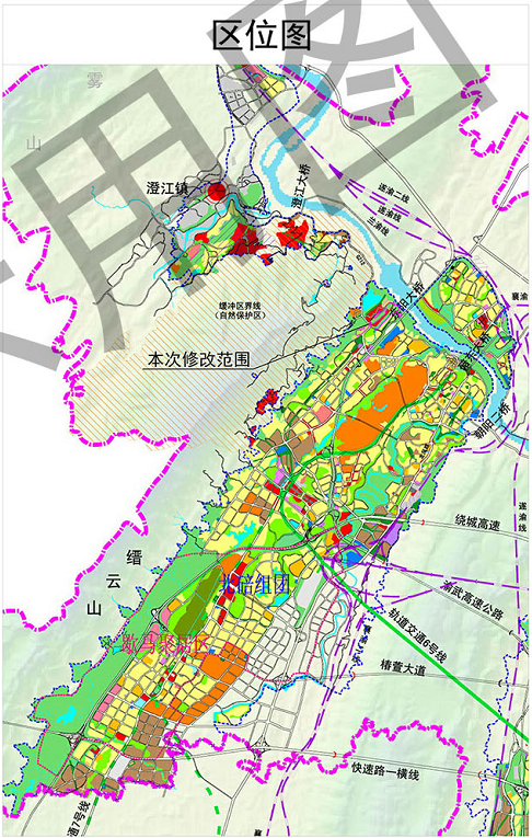 北碚金刚碑景区优化提升中梁山新增居住用地