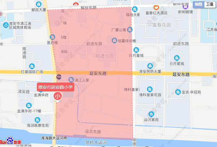 淮安市清江浦实验小学施教区范围:原城南乡行政区域和淮海南路以西的