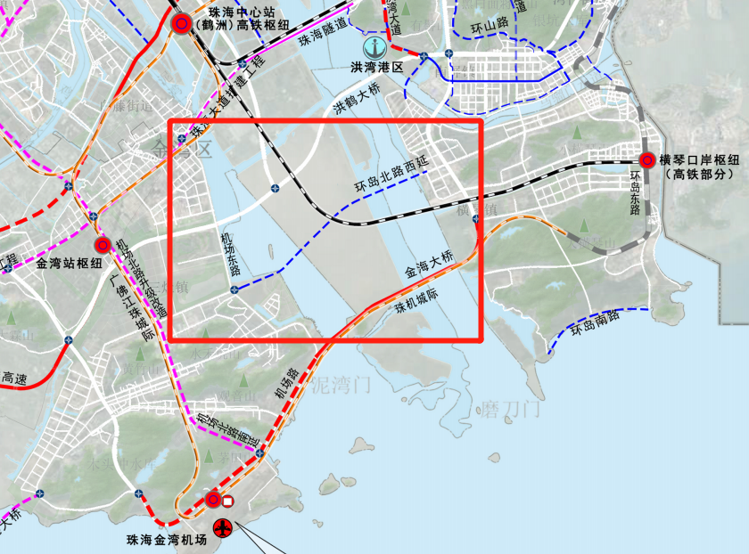 该项目东起合作区中北部,西至金湾滨海商务区,将成为继洪鹤大桥,金海