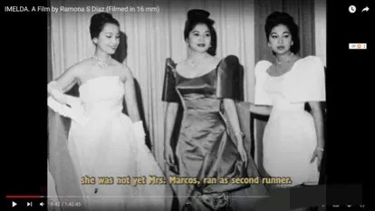 1953年,伊梅尔达参加了 马尼拉小姐选美比赛,获得亚军,虽然只 获得 了