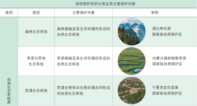 三大类别中,自然生态系统类保护区,主要保护具有一定代表性,典型性和