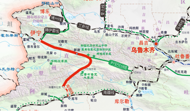 32公里,乌什开至库车西段改建利用库俄铁路82.