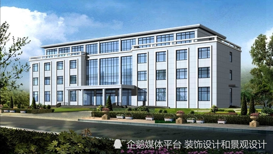 办公楼外观设计案例效果图2