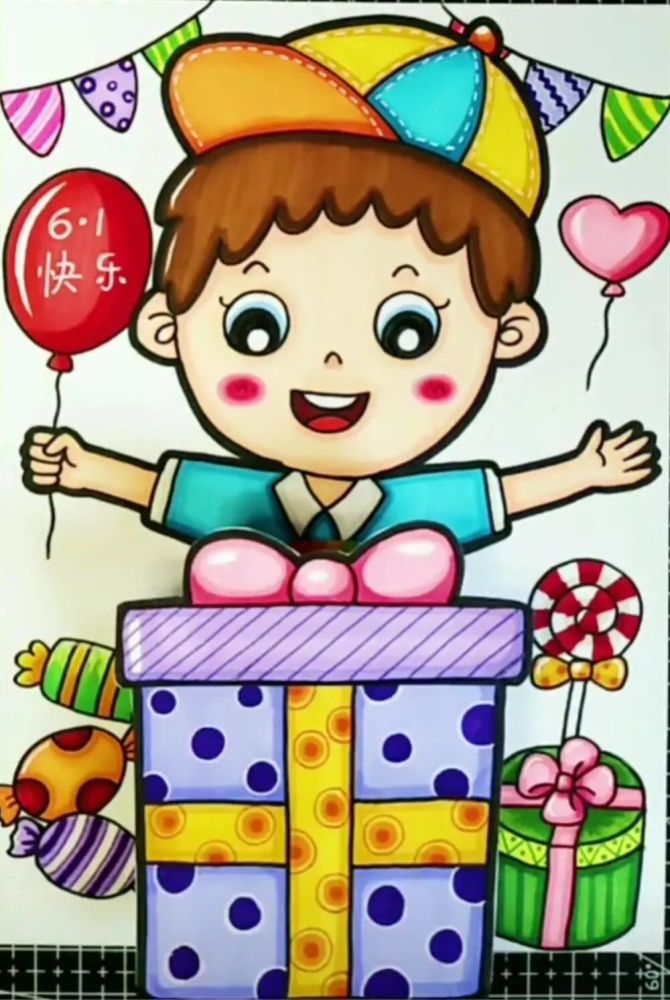 素材超好看的六一儿童节绘画素材实用收藏点赞