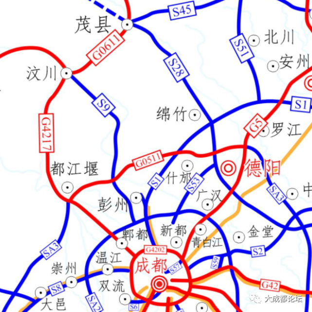 成汶高速建设进度互通立交及出入口设置情况