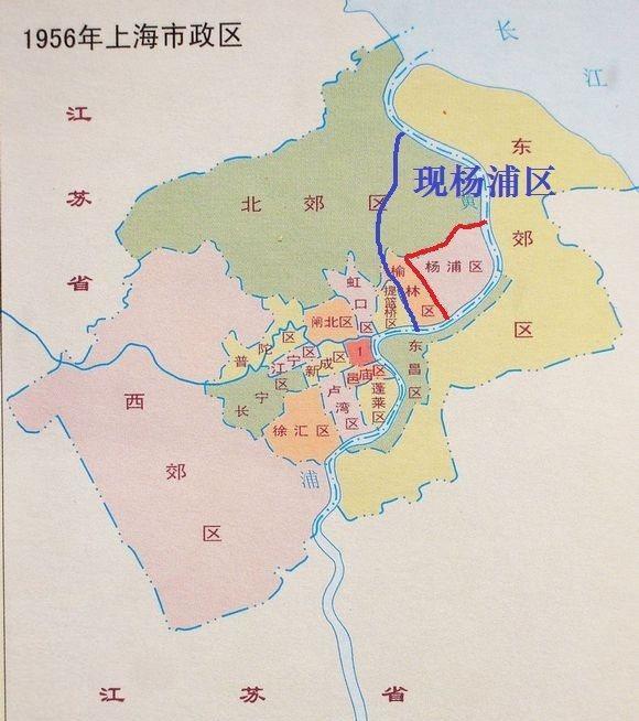 上海内环线圈住了90年代的浦西老城区部分唯有杨浦区例外