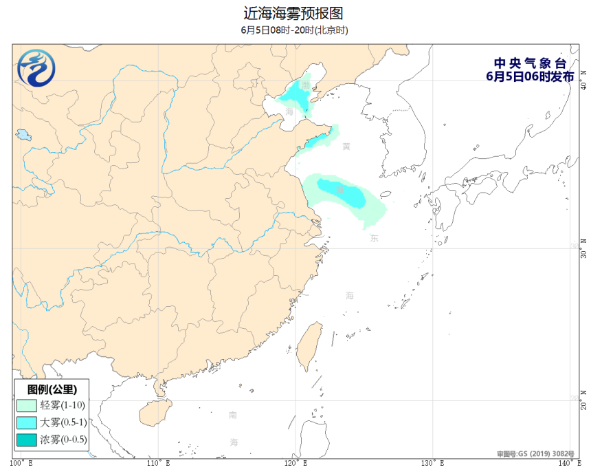 810级渤海及东海西南部有雷暴大风