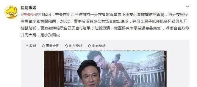 吴镇宇儿子节目中左眼永久受损曹格迷惑发言疑内涵借题炒作