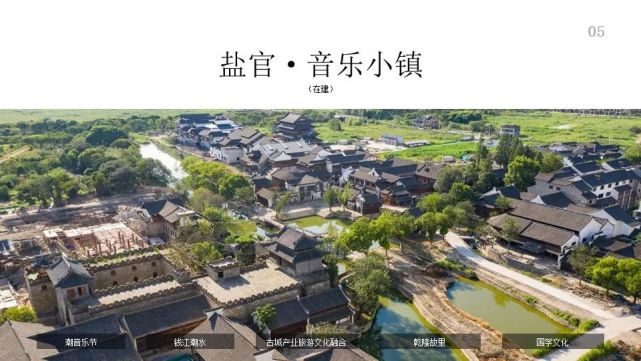 ▽浙江盐官音乐小镇▽江苏宜兴窑湖小镇▽浙江濮院时尚小镇在建项目