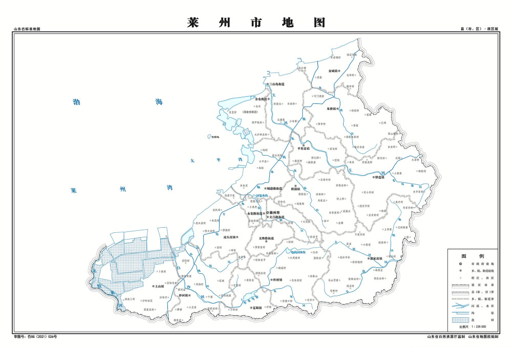 莱州镇街地理小知识郭家店镇面积最大沙河镇人口第二多