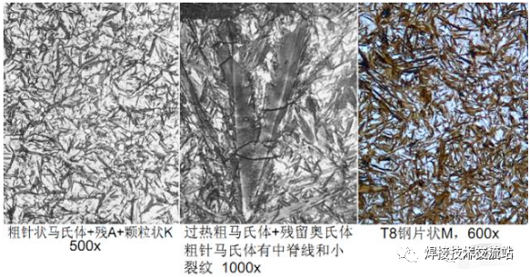 (3)淬火后形成的马氏体经过回火还可以形成三种特殊的金相组织:(i)