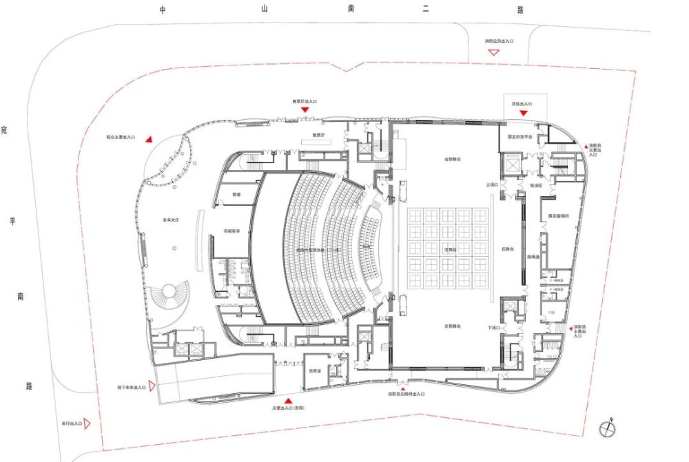 一层平面图 同济大学建筑设计研究院▲剖面图1 同济大学建筑设计