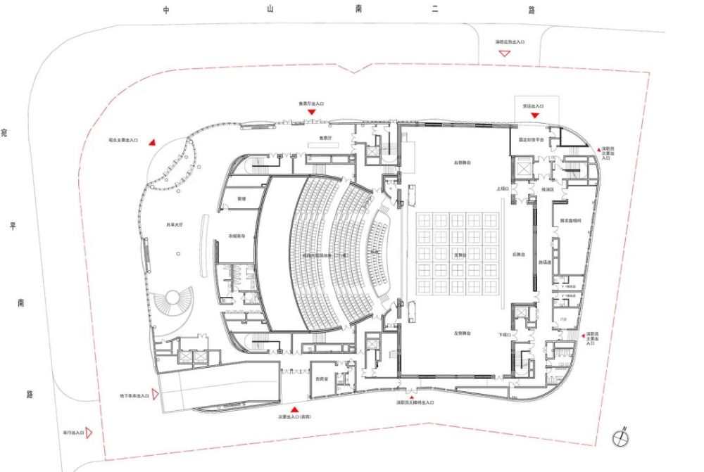 一层平面图 同济大学建筑设计研究院▲剖面图1 同济大学建筑设计